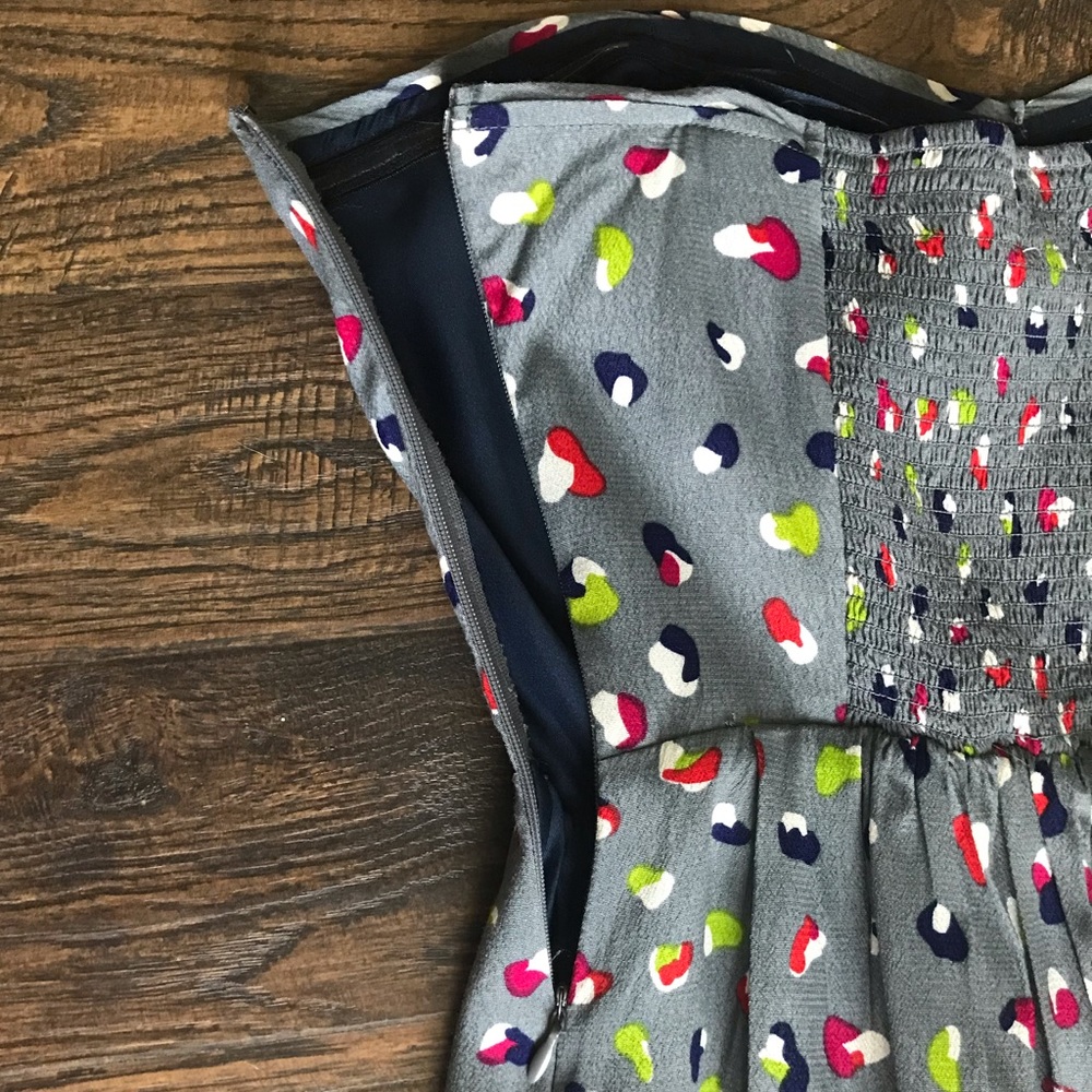 Strapless Grey MultiColor Mini Dress - Picture 7 of 11